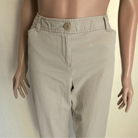 Ann Taylor Loft Curvy Cropped Khaki/Tan Capri Pants Women’s Size 6P Casual - Picture 5 of 16